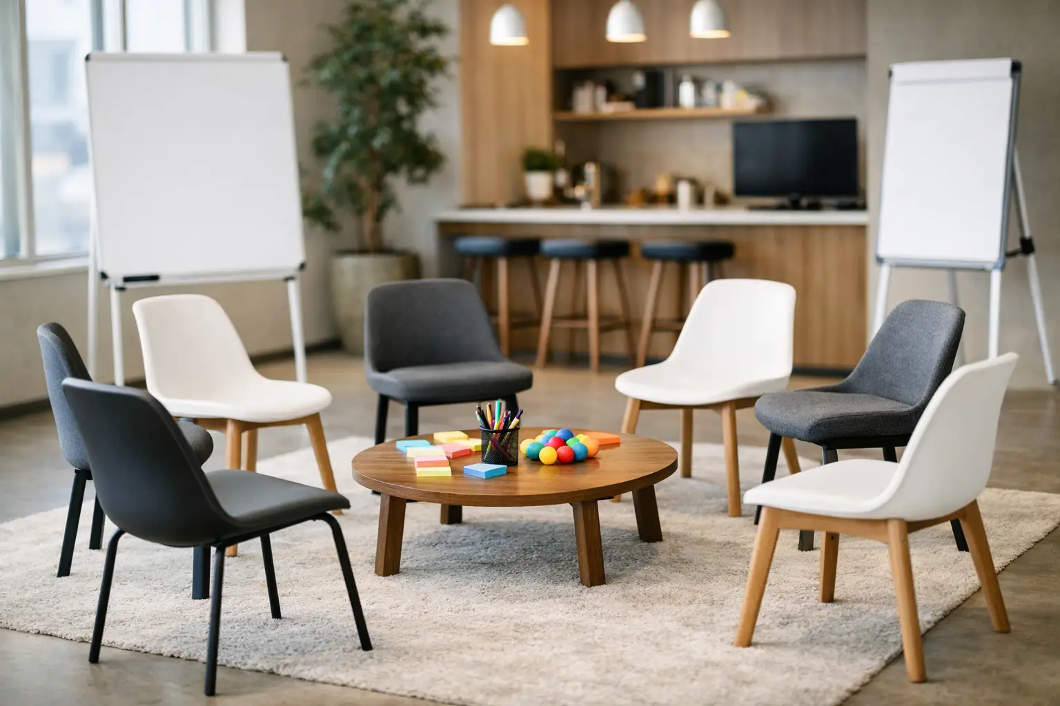 Espaço para dinâmica de equipe ideal